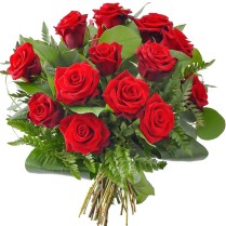 Buchet cu 15 trandafiri rosii