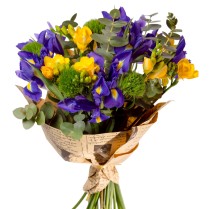 Buchet nunta mireasa cununie: 10 irisi mov,