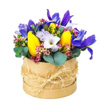 Cutie cu flori lalele