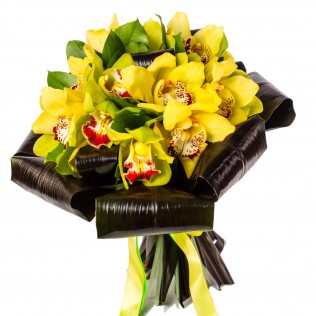 Buchetul contine: 1 cymbidium galben